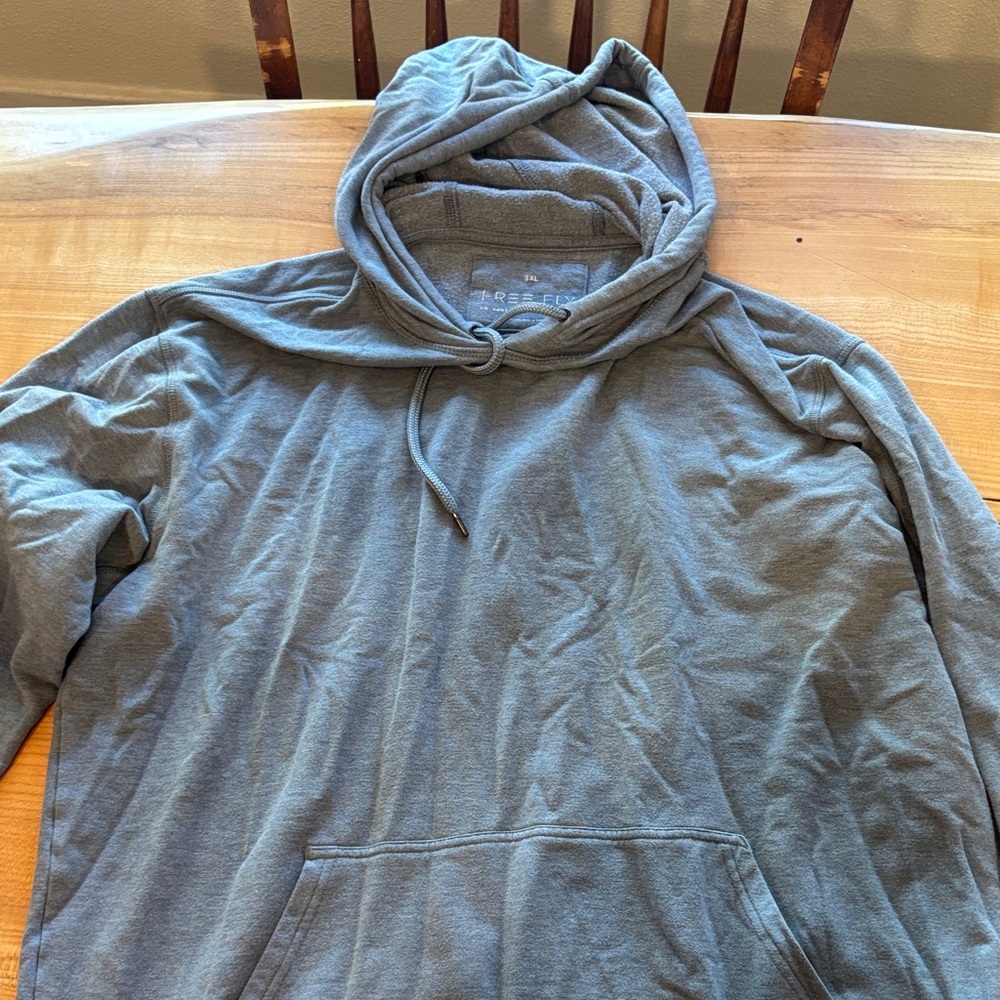 Men's free fly blue Gray Hoodie